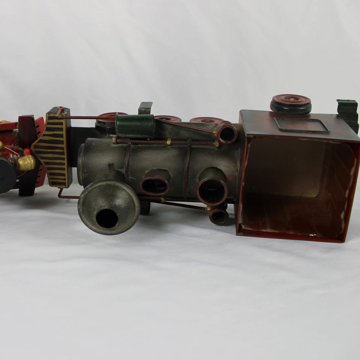 Set of 2 Wooden & Metal Decorative Train Planters