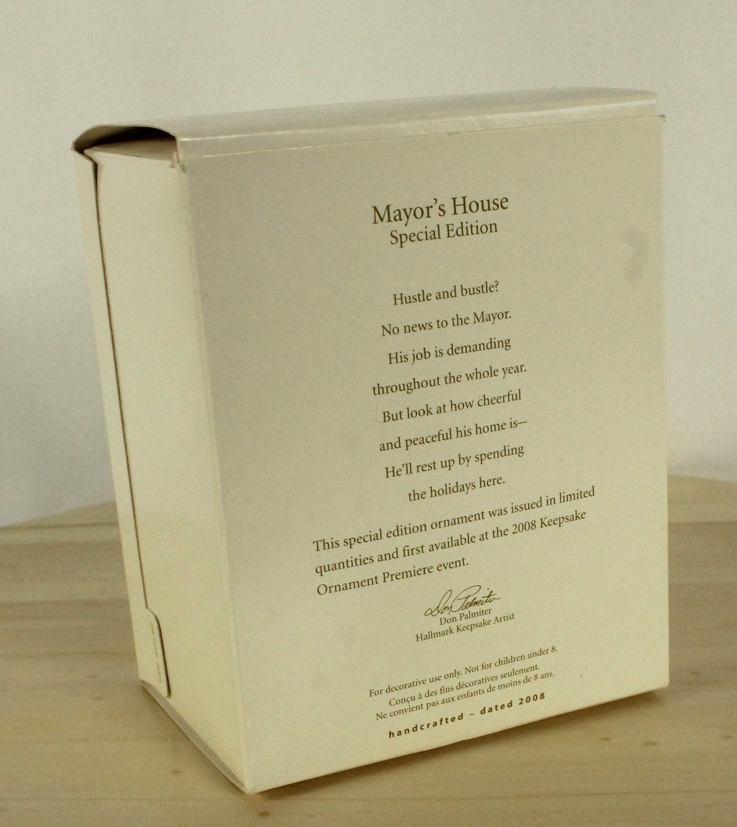 Hallmark Keepsake 2008 Mayor's House Special Edition Ornament