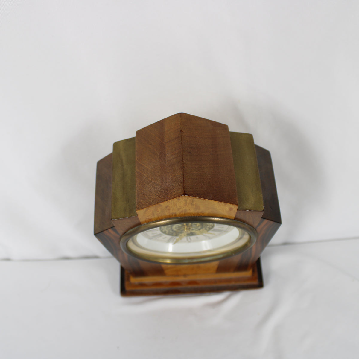 Art Deco Narco Mechanical Wind-Up Wooden Mantle Clock – Made in West Germany