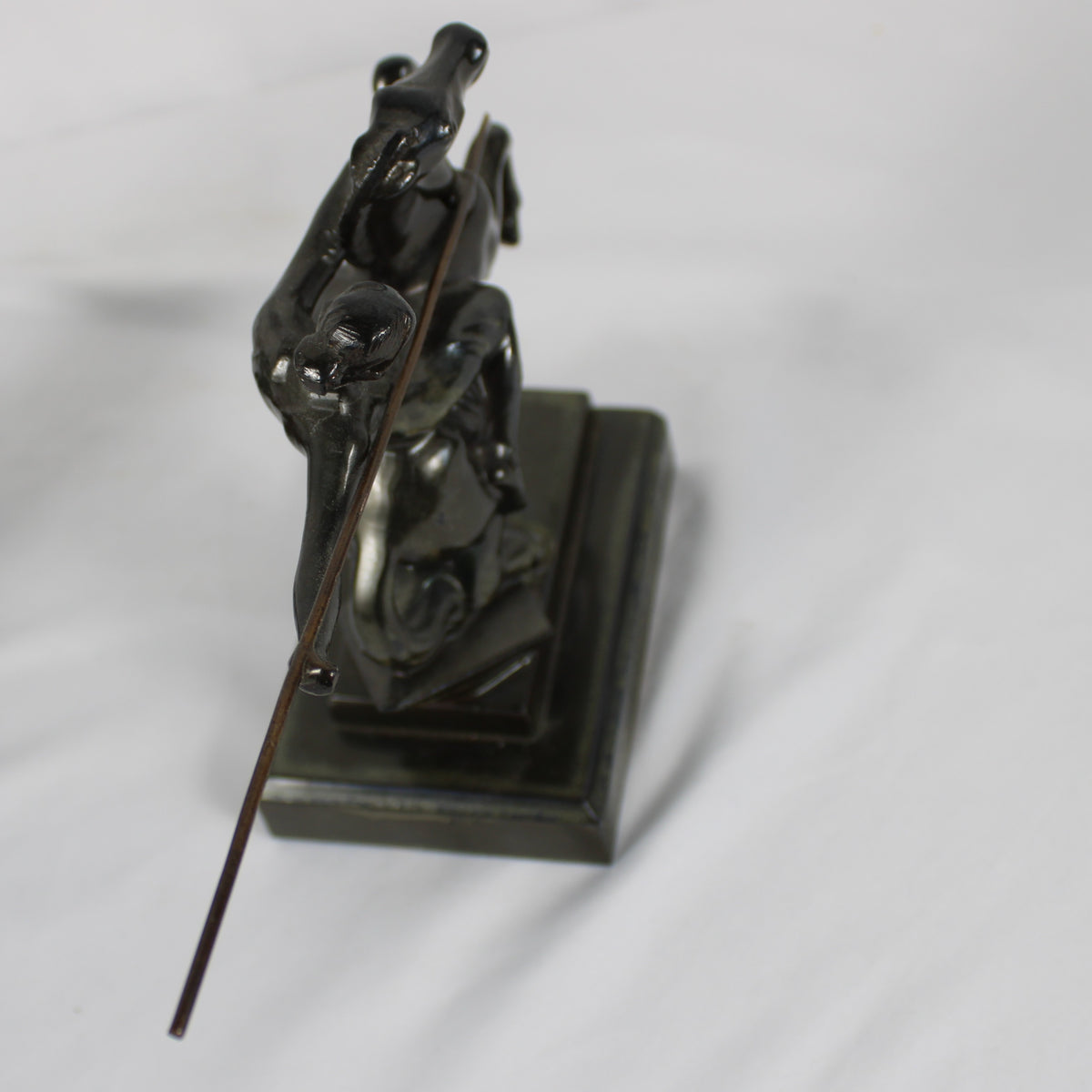 Art Deco Style Mounted Warrior Spear Bookends - Pair