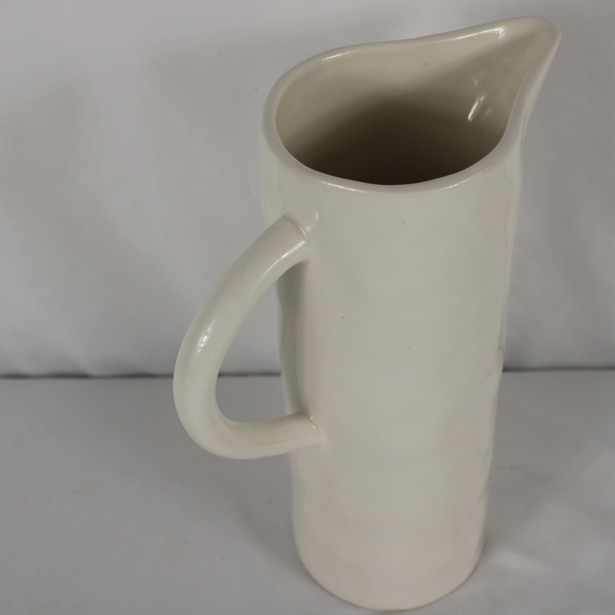 Rae Dunn Artisan Collection White Ceramic Crown Pitcher "Have a Royal Day"