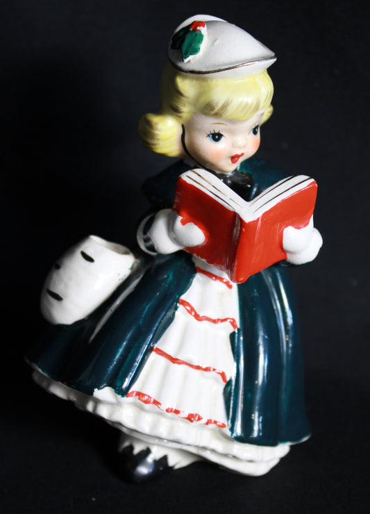 Enchanting 1950s Caroler Girl Figurine (AX1690 B)