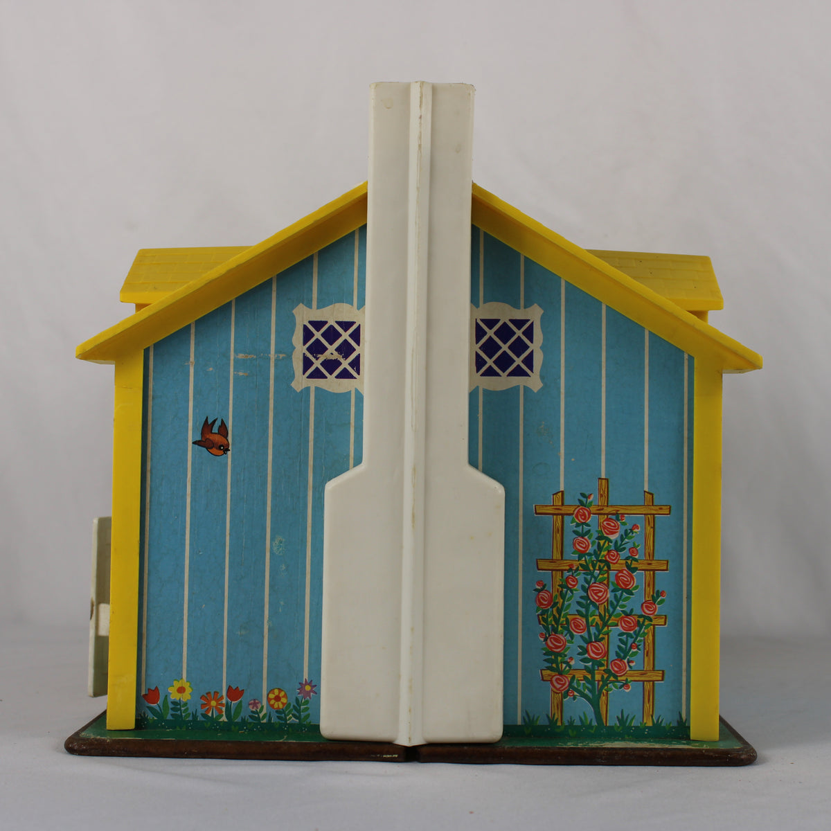 Vintage 1971 Fisher-Price Play Family House #952 with Original Box, Wooden Figures, and Accessories