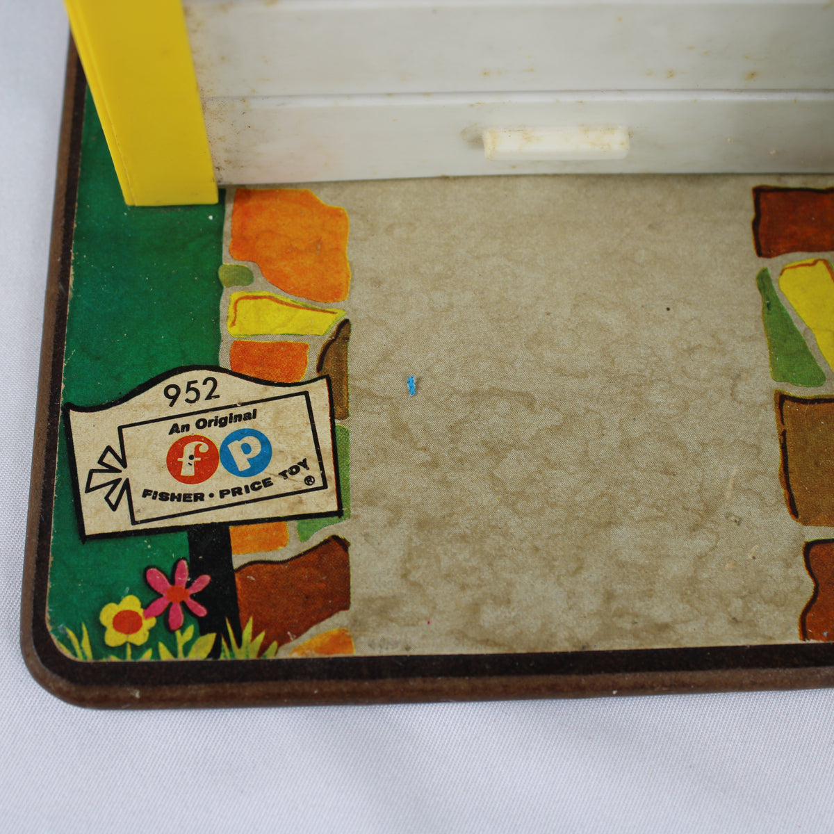 Vintage 1971 Fisher-Price Play Family House #952 with Original Box, Wooden Figures, and Accessories