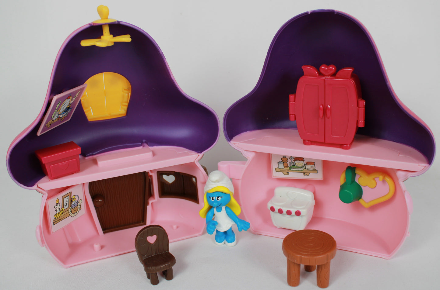 Smurfs Mushroom House Playset Collection (3 Houses and Figures)