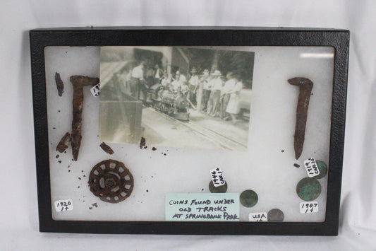 Springbank Park Miniature Train Memorabilia Shadow Box