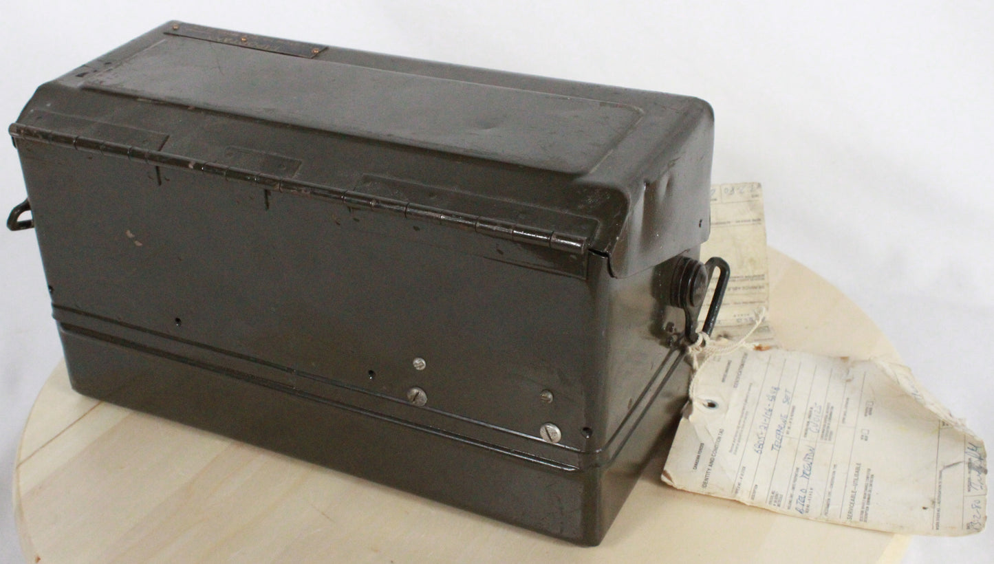 Vintage Military TA-312/PT Field Telephone with Canvas Carrying Case