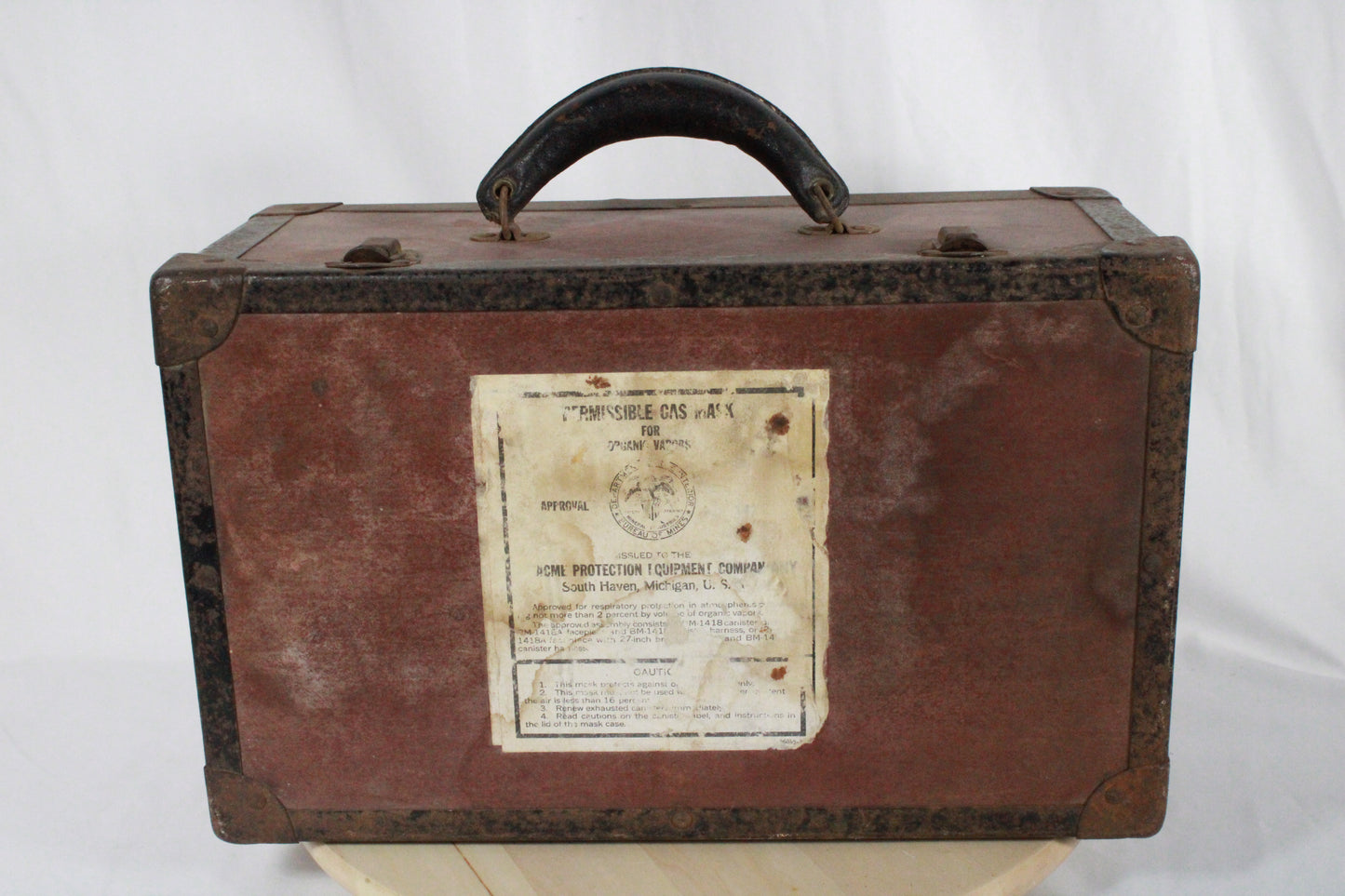 Vintage Acme CM-679 Full Vision Industrial Gas Mask with Original Case