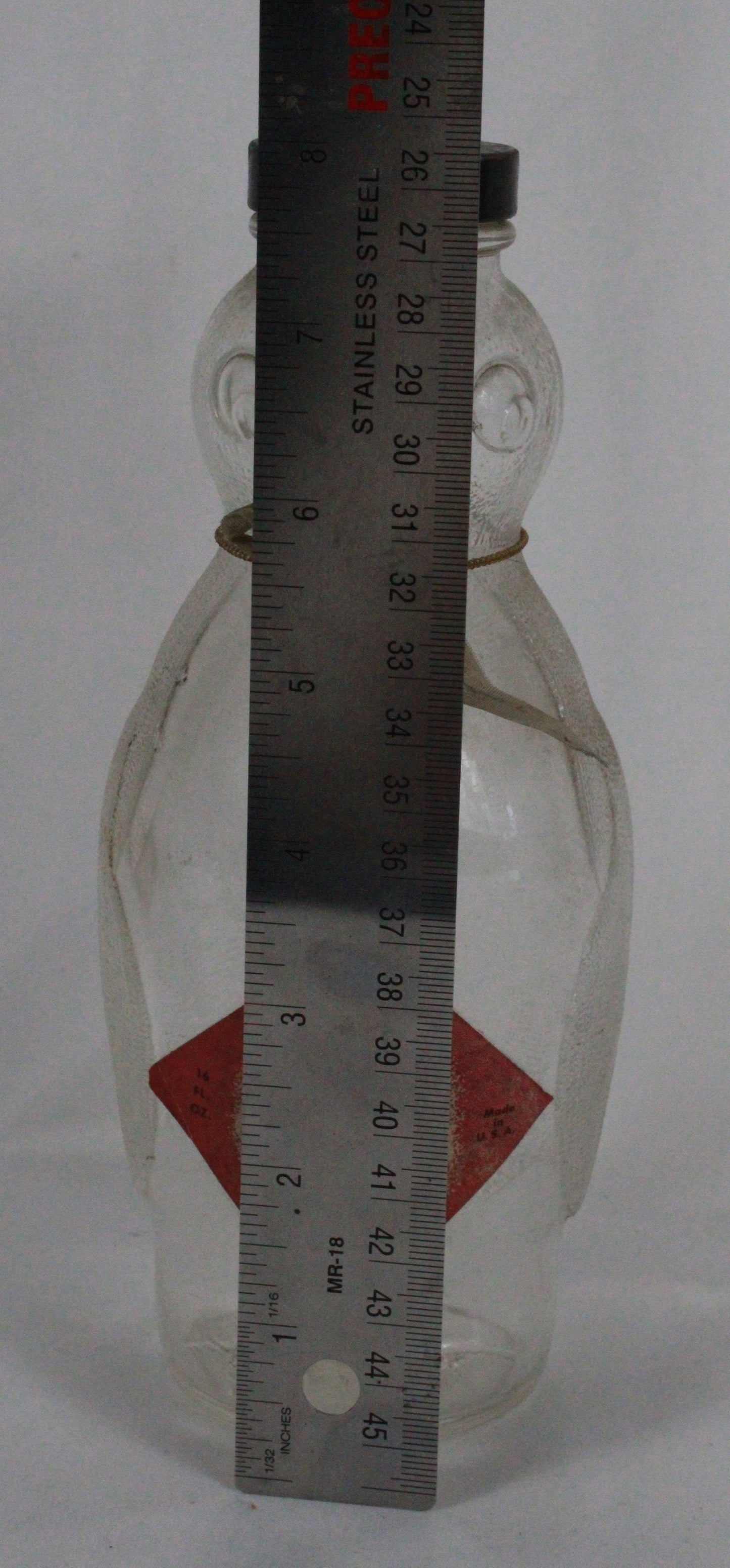 Vintage Perky Penguin Wave Set Glass Bottle with Original Label
