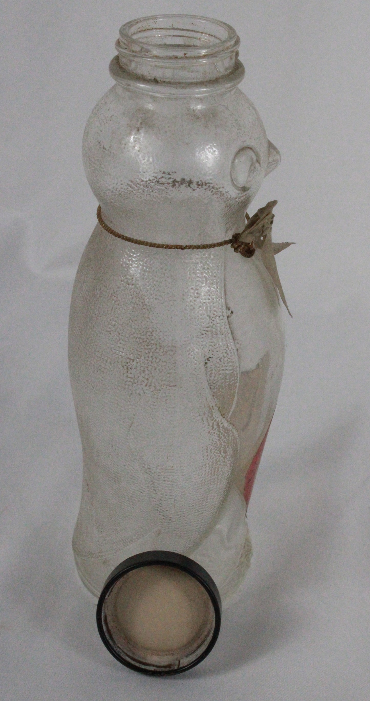 Vintage Perky Penguin Wave Set Glass Bottle with Original Label