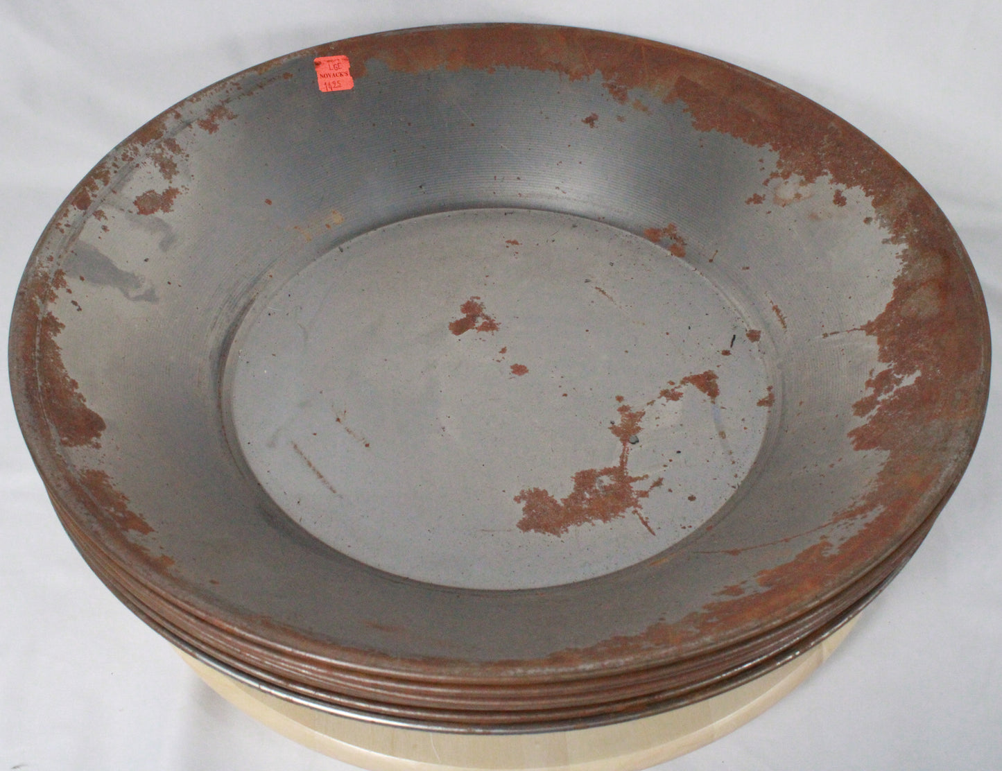 Authentic Gold Rush Era Style: Set of 9 Vintage 14.5" Steel Mining Pans
