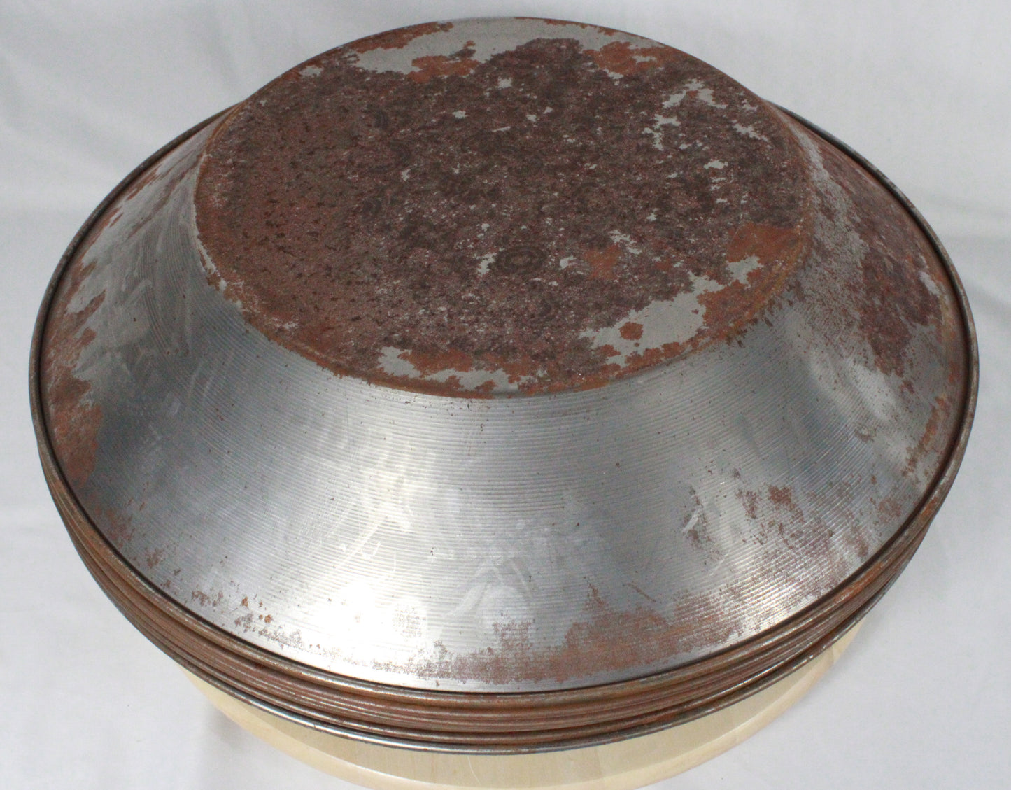 Authentic Gold Rush Era Style: Set of 9 Vintage 14.5" Steel Mining Pans