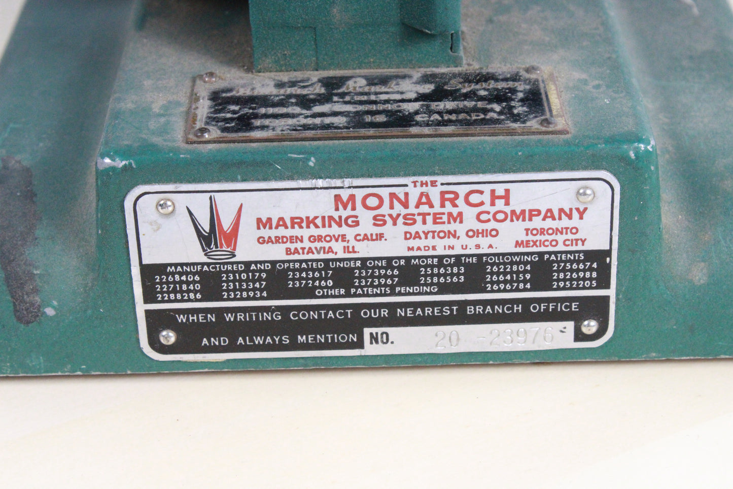 Vintage Monarch 20 Dial-A-Pricer Marking System