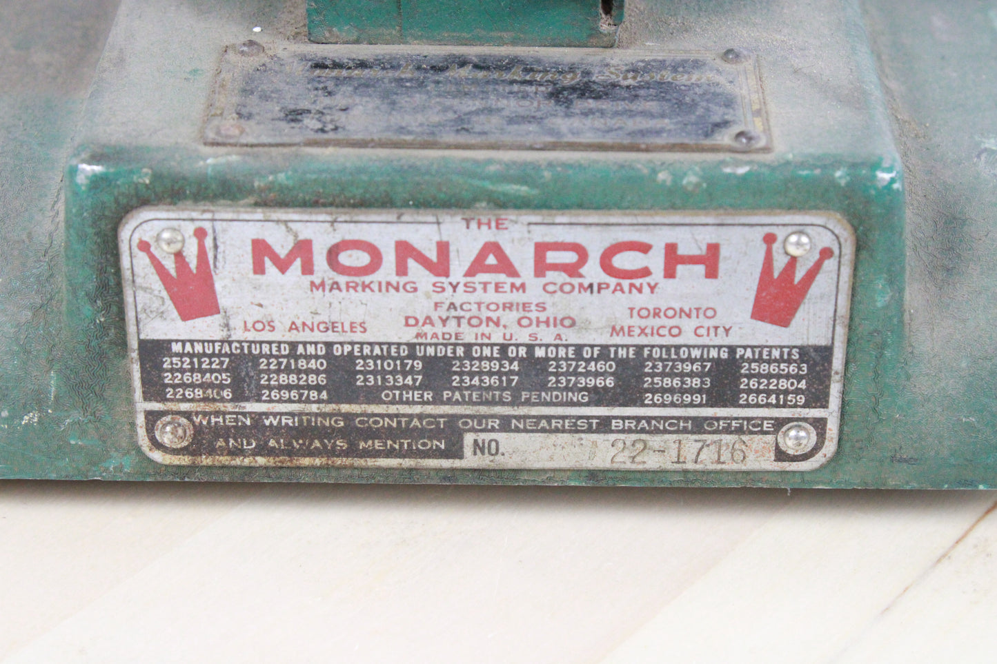 Vintage Monarch 22 Dial-A-Pricer Marking Machine