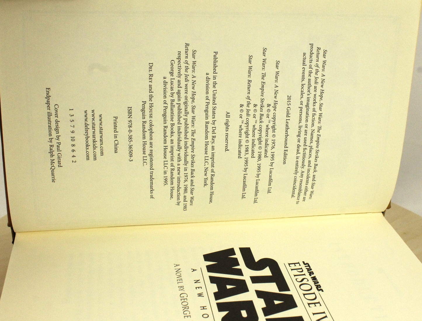 Star Wars Trilogy (Gold Leatherbound Edition 978-0-385-36509-3)