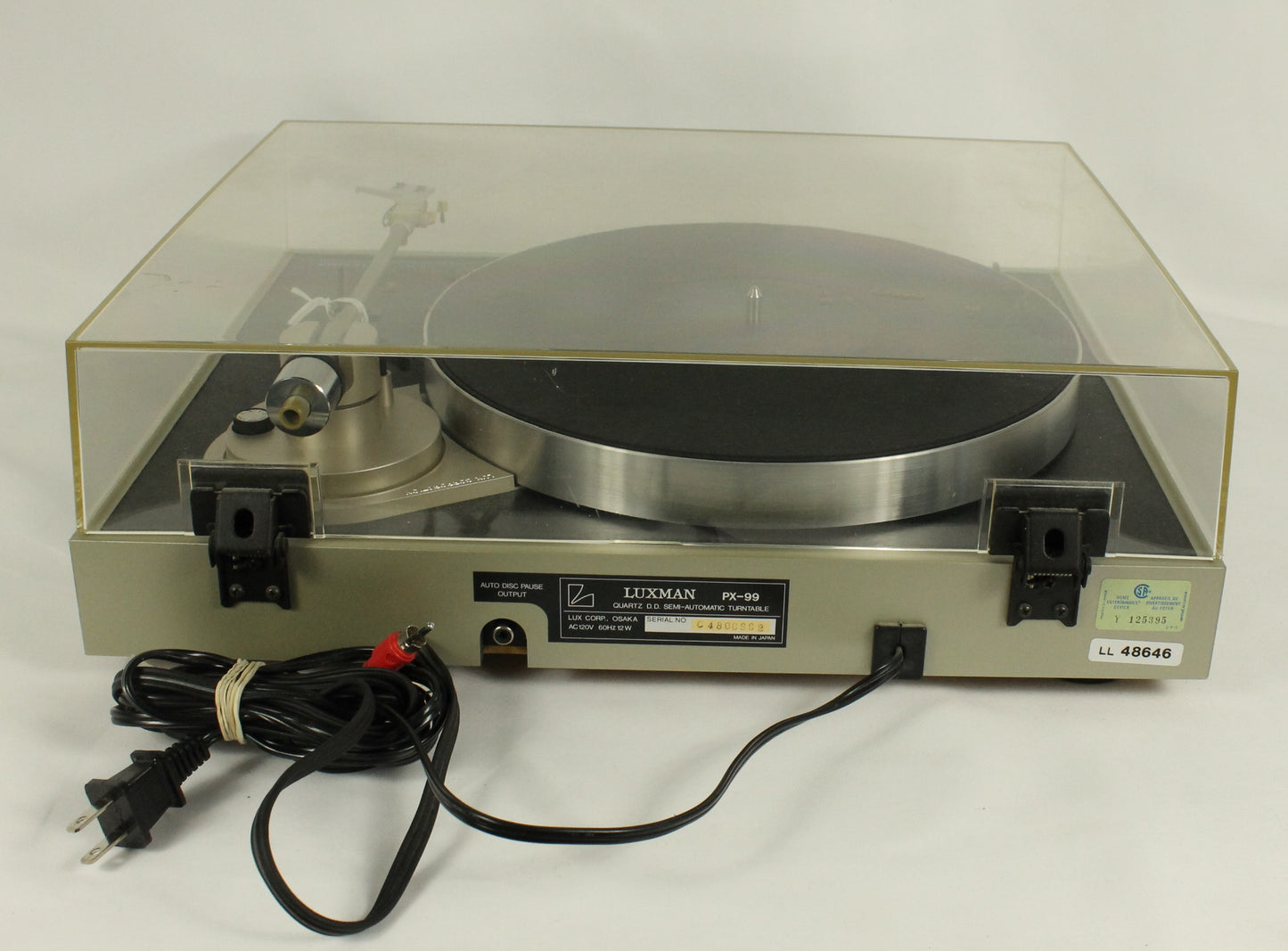 Luxman DD Semi Automatic PX-99 Turntable with clear Plastic Case