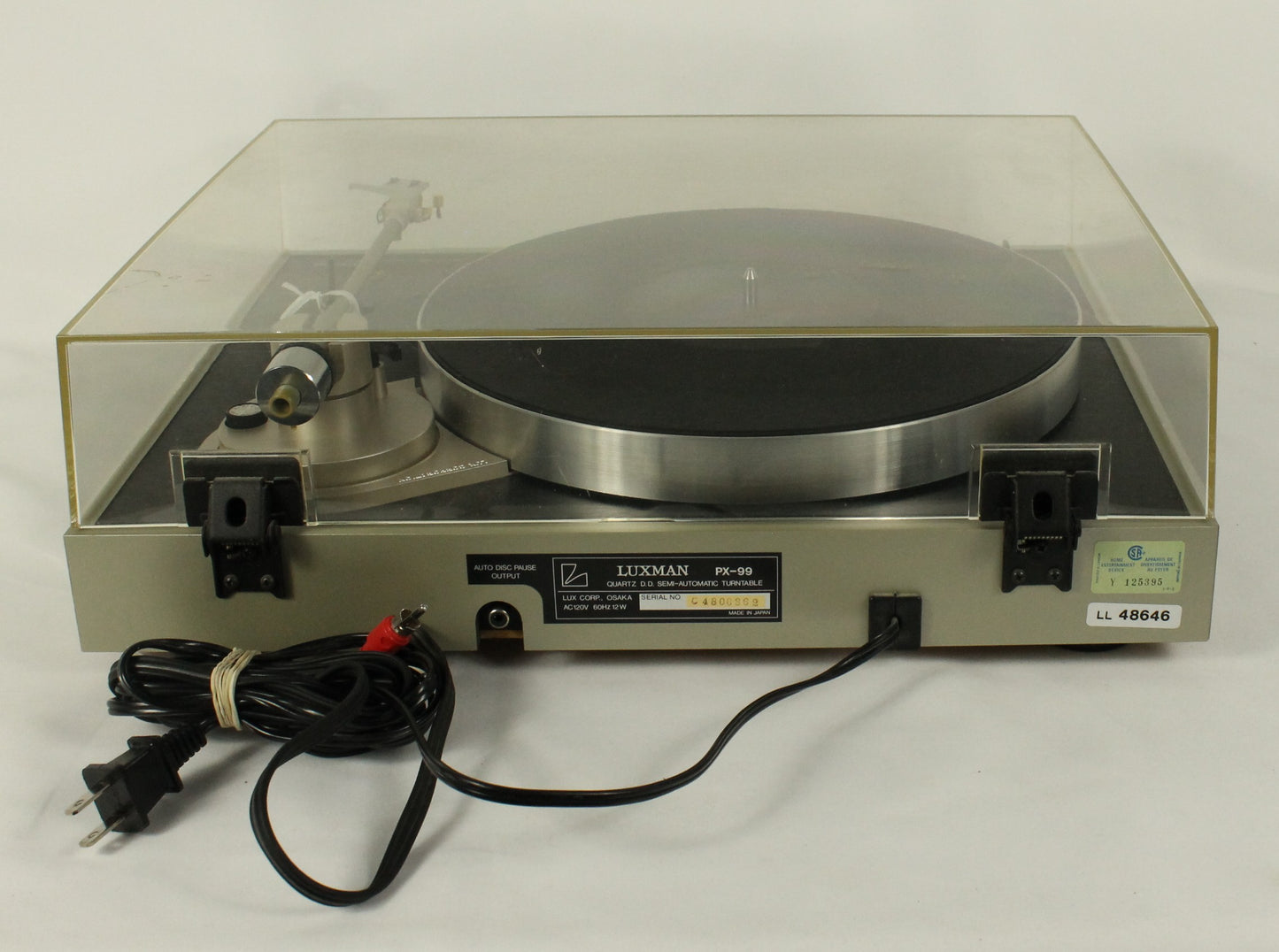 Luxman DD Semi Automatic PX-99 Turntable with clear Plastic Case
