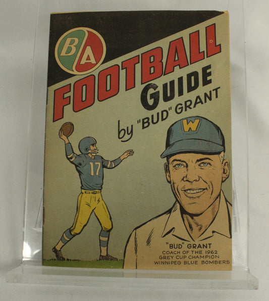 Bud Grant 1963 Football Guide - Winnipeg Blue Bombers Coach & NFL Hall of Famer - Original CFL Collectible