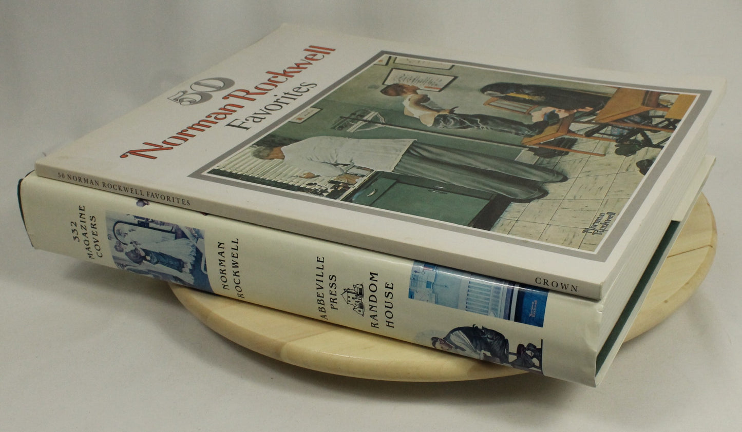 Norman Rockwell 2 Book Lot: 332 Magazine Covers & 50 Favorites - Large Art Collection