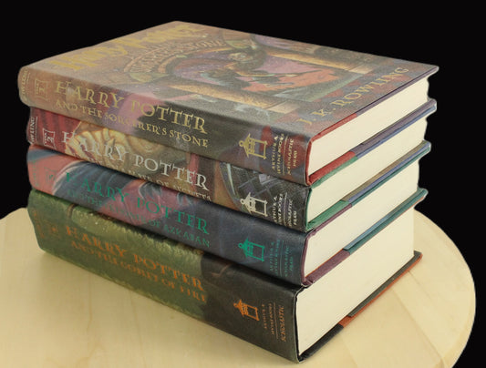 Harry Potter Hardcover 1st American Edition Set Books 1-4 J.K Rowling