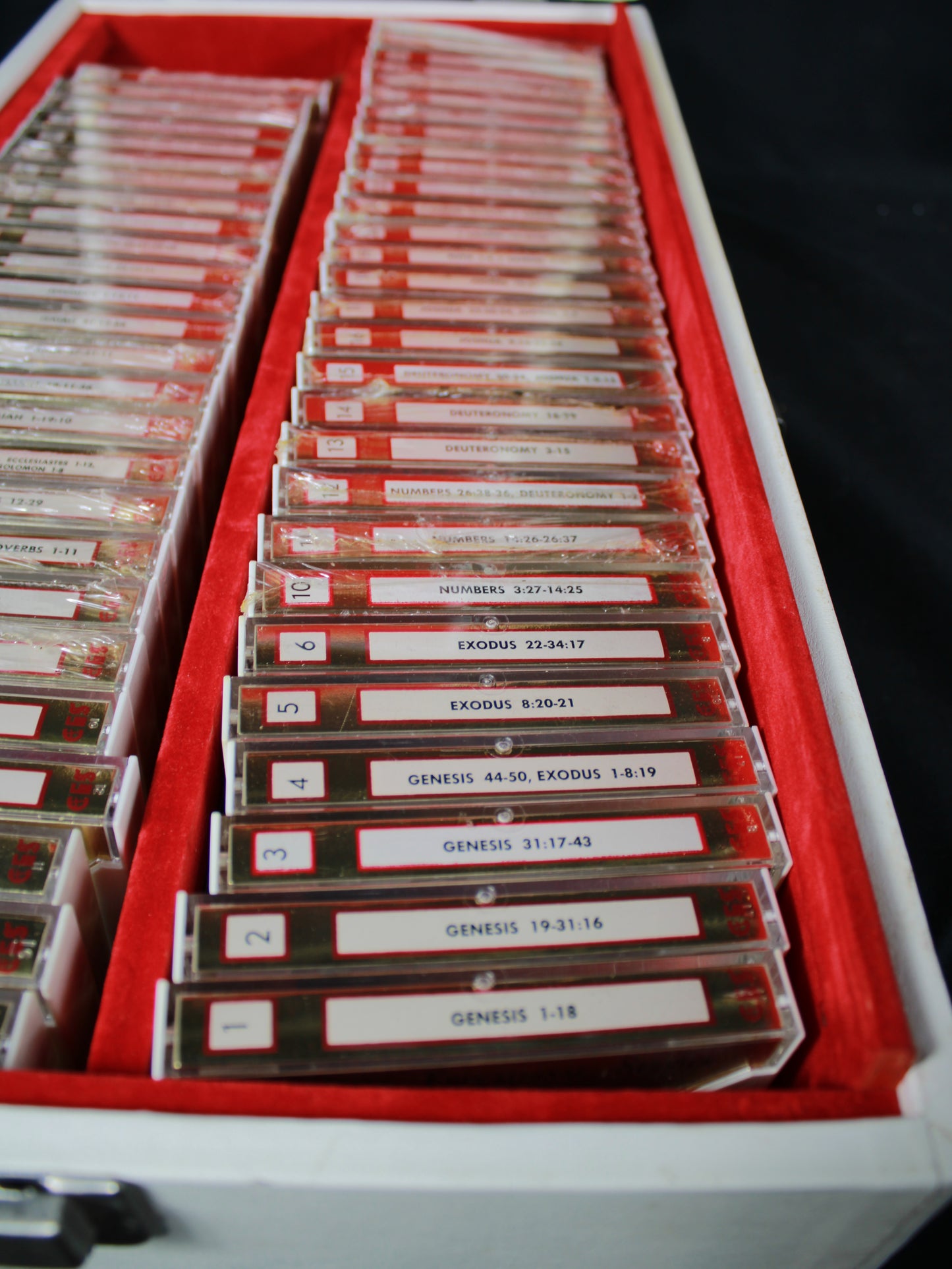 Vintage Old Testament KJV Audio Cassette Set in Hard Shell Carrying Case