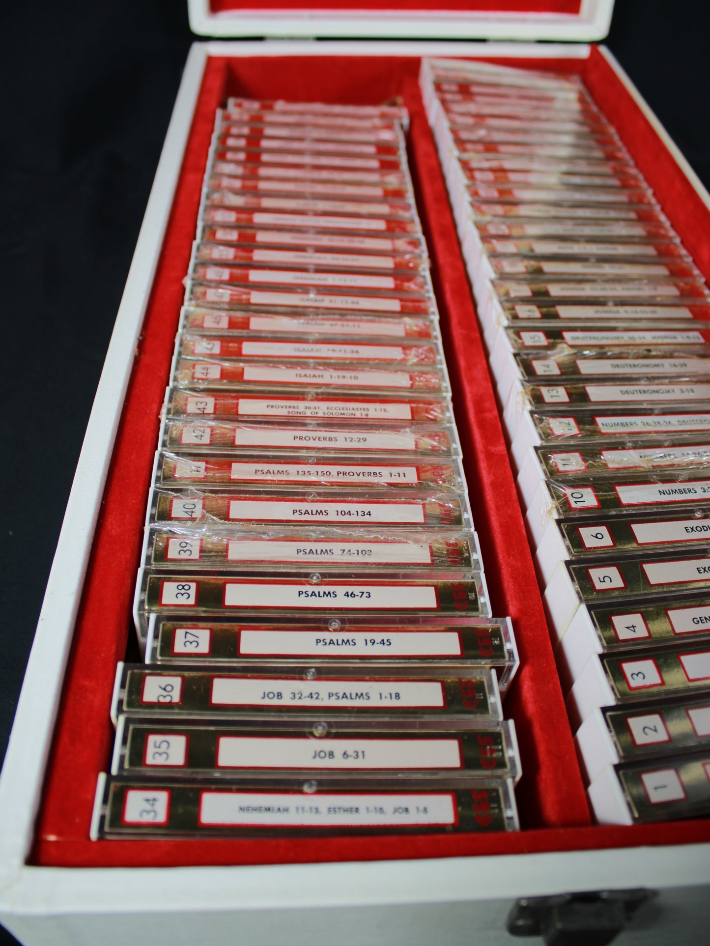 Vintage Old Testament KJV Audio Cassette Set in Hard Shell Carrying Case