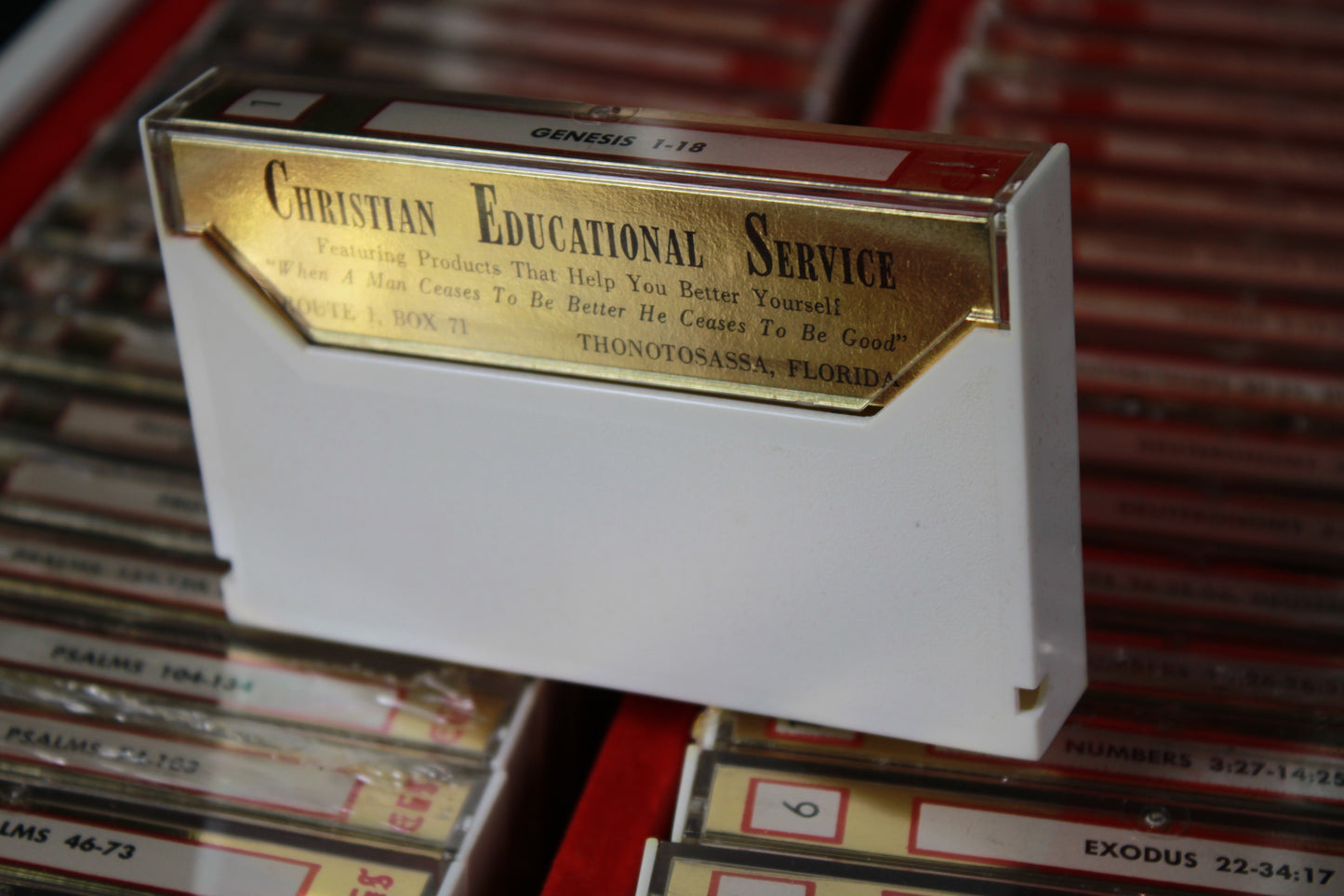 Vintage Old Testament KJV Audio Cassette Set in Hard Shell Carrying Case