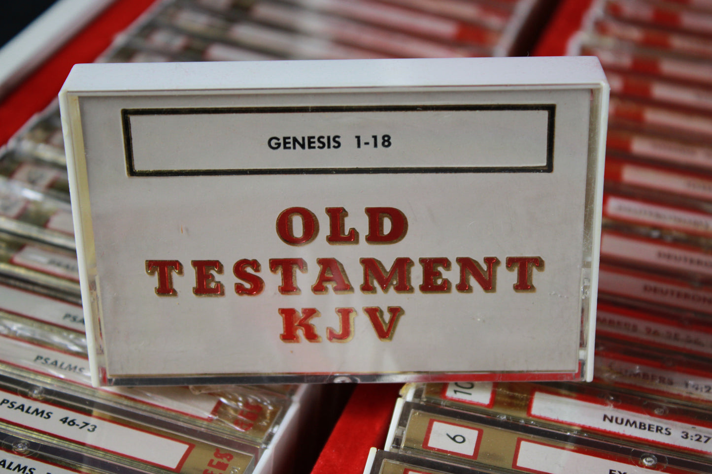 Vintage Old Testament KJV Audio Cassette Set in Hard Shell Carrying Case