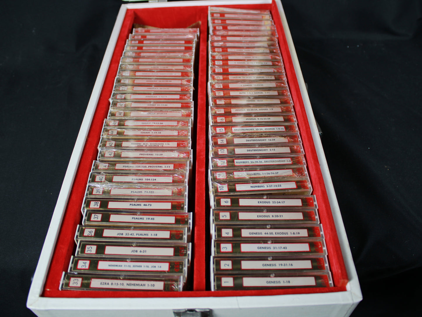 Vintage Old Testament KJV Audio Cassette Set in Hard Shell Carrying Case