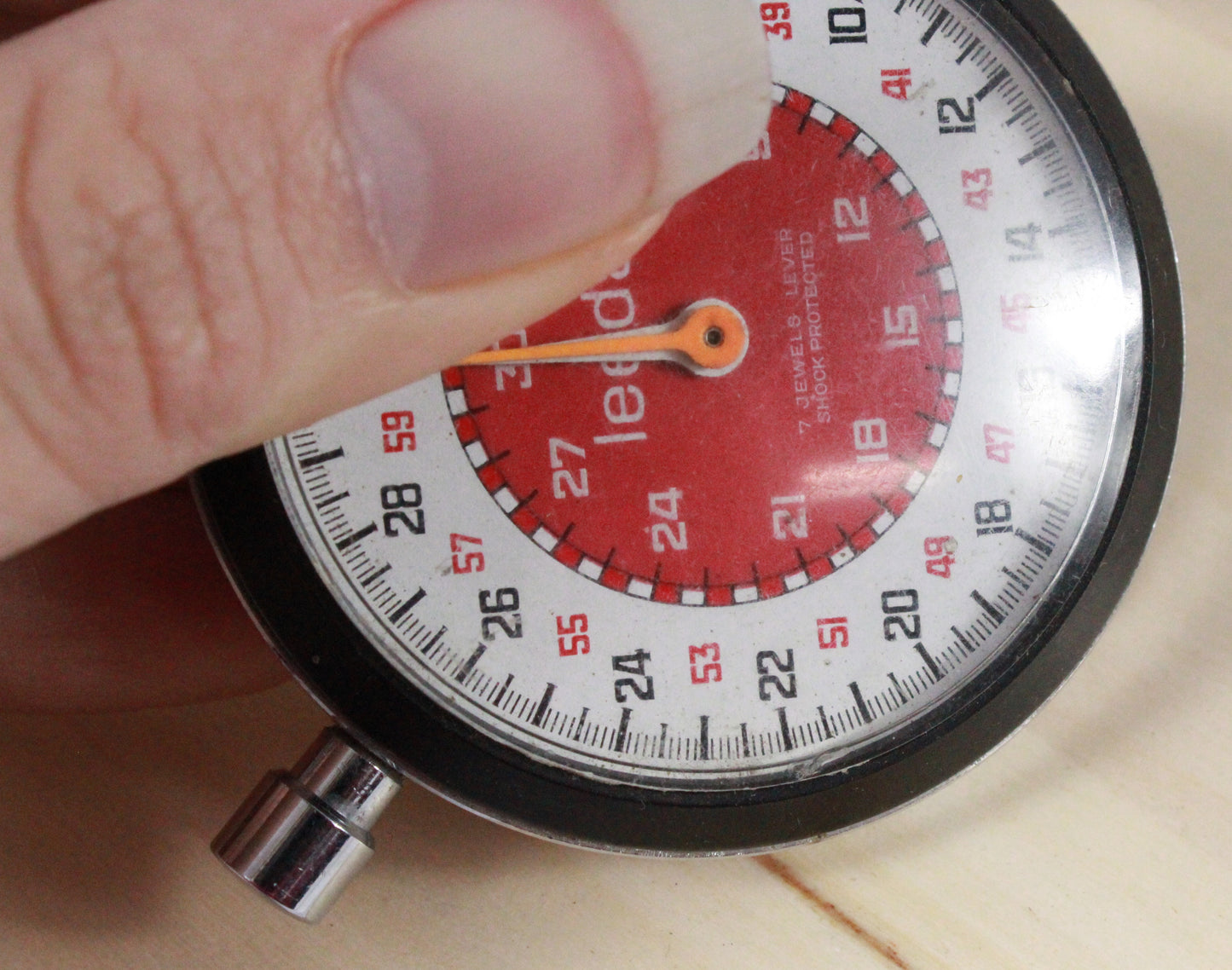 Vintage Leeda Mechanical 7-Jewel Track and Field Stopwatch