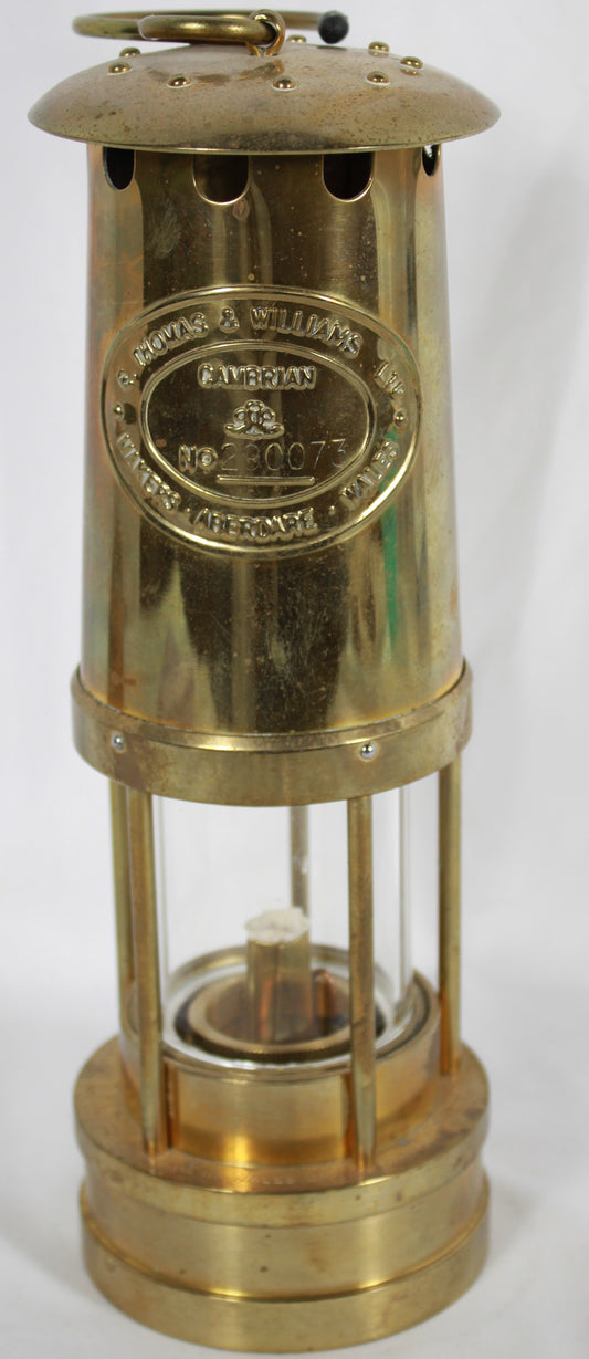 Vintage Thomas & Williams Welsh Miners Safety Brass Lantern
