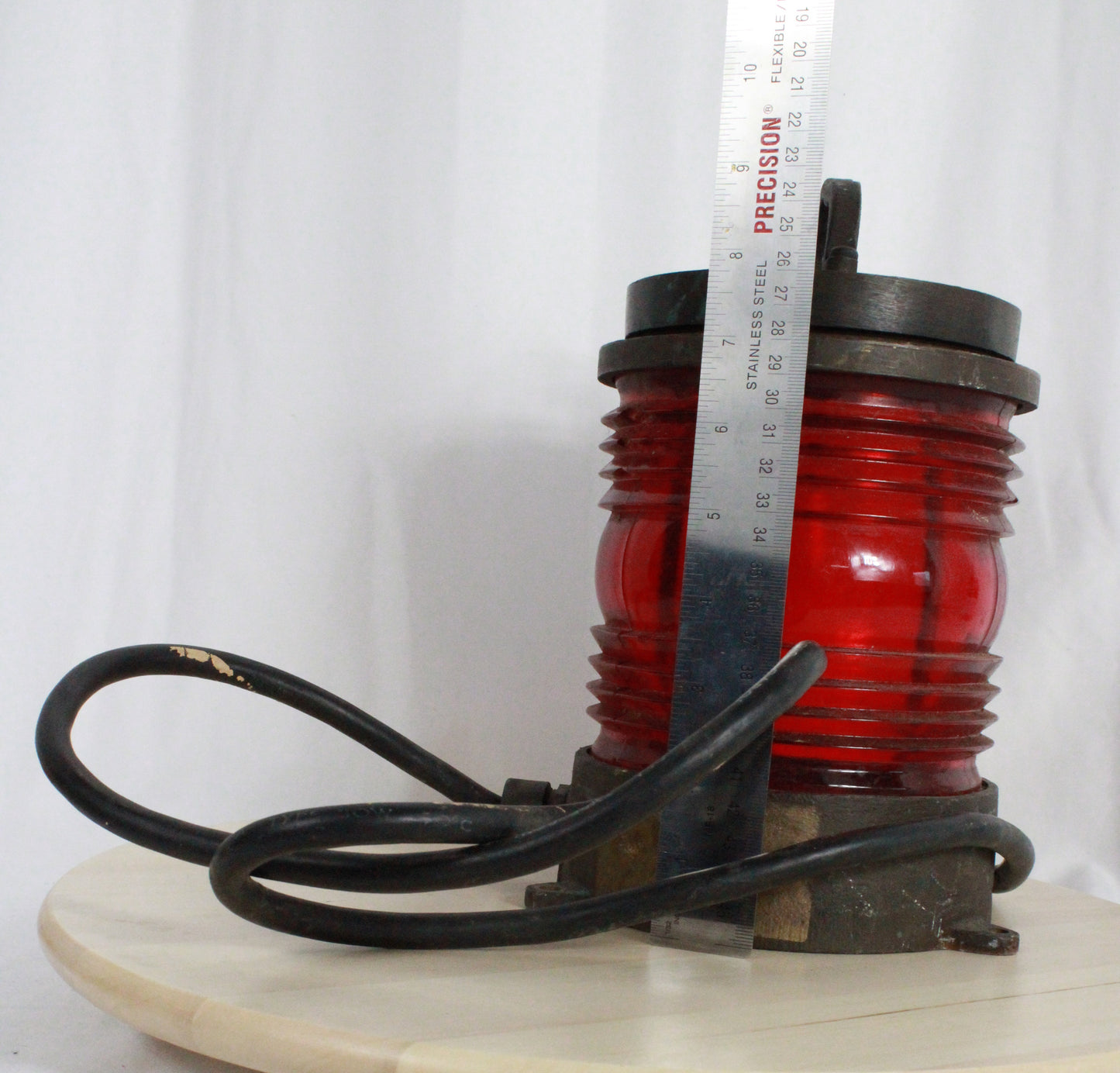 Appleton Bronze Marine Navigation Lantern with Red Fresnel Lens