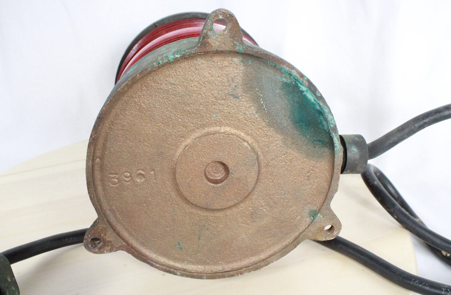 Appleton Bronze Marine Navigation Lantern with Red Fresnel Lens
