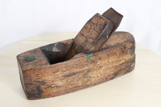 Antique Auburn Tool Co Coffin Shaped Wood Block Plane