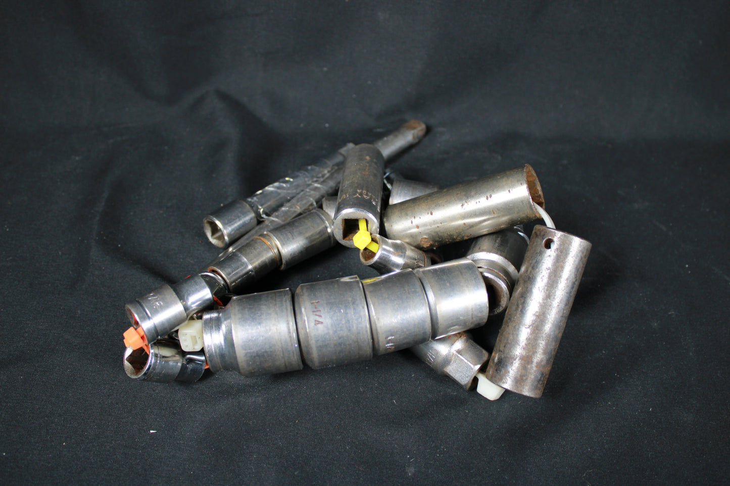 Assorted Vintage Gray Canada Mixed Drive Socket and Extension Set