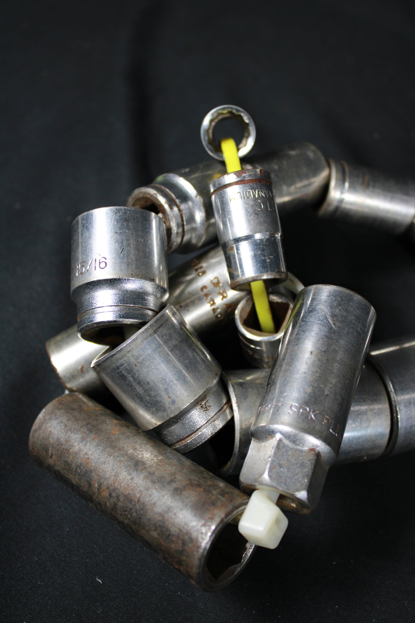 Assorted Vintage Gray Canada Mixed Drive Socket and Extension Set