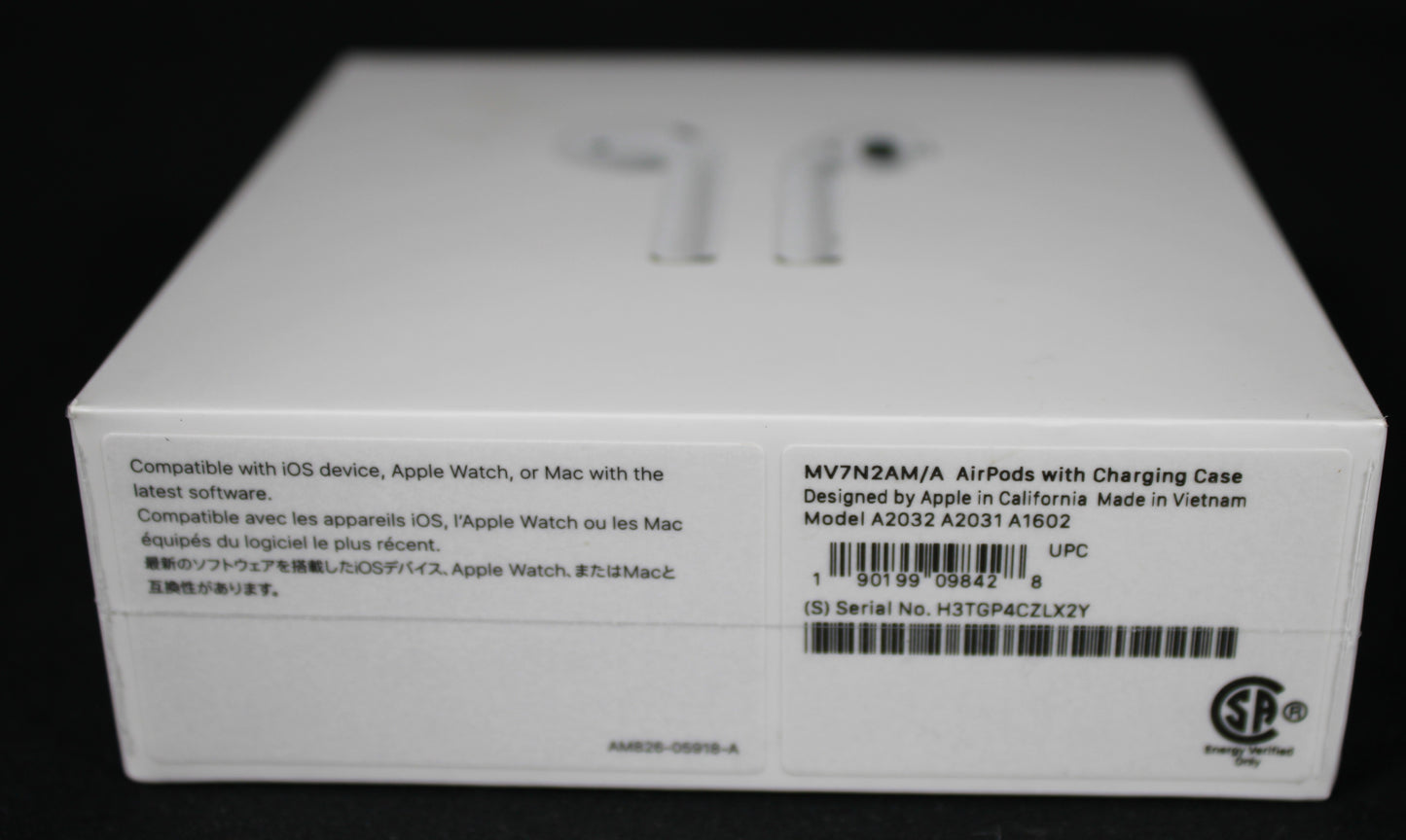 Apple AirPods 2nd Gen with Charging Case - Model MV7N2AM/A
