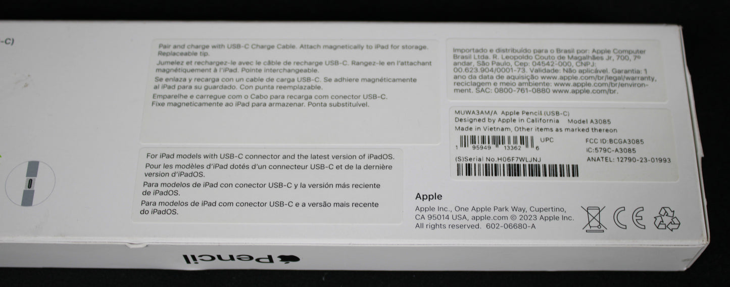 Apple Pencil (USB-C) | Pristine Condition with Original Box