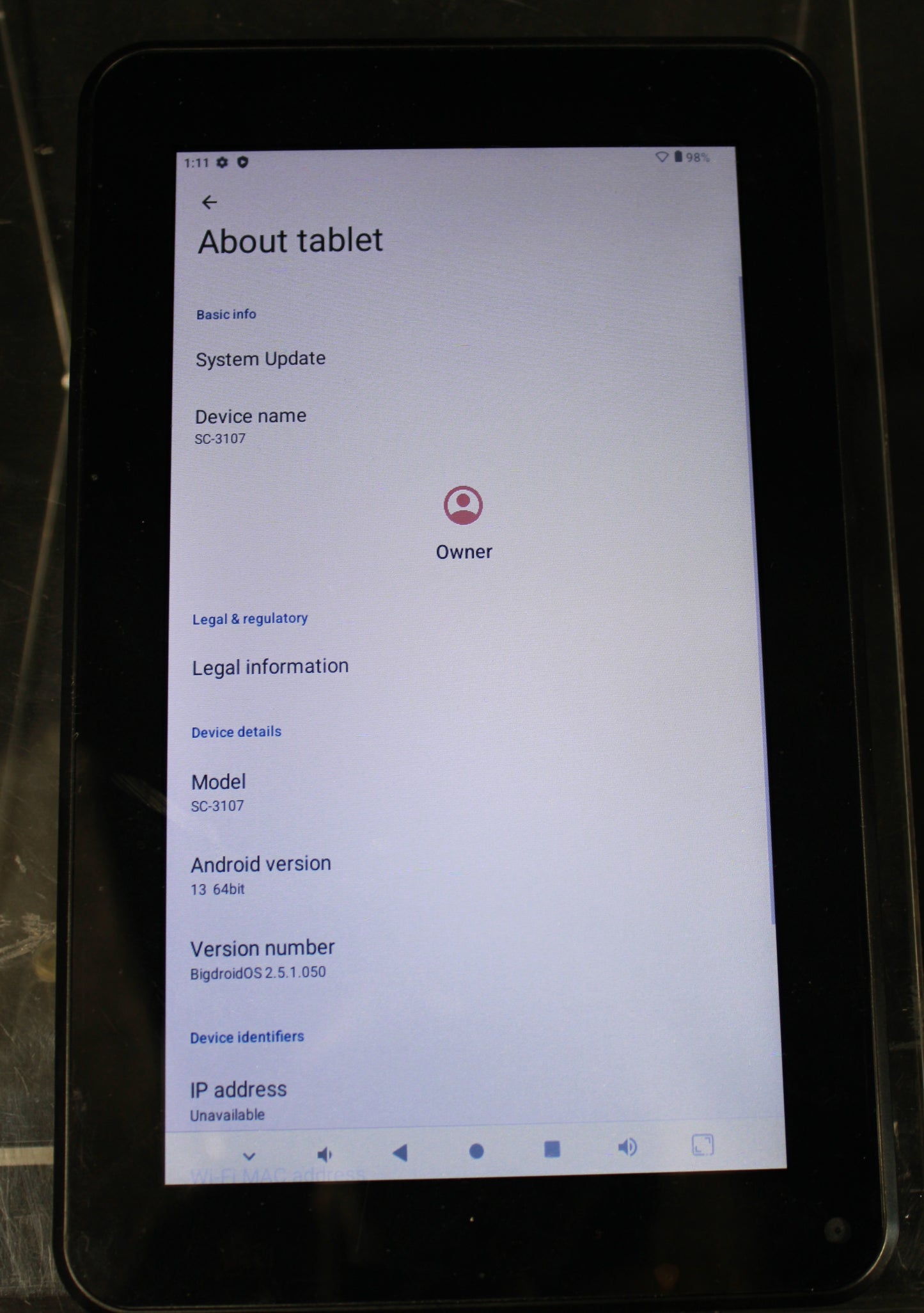 SuperSonic Sonic 7" Android 13 Tablet (SC-3107) - 32GB Storage, 4GB RAM