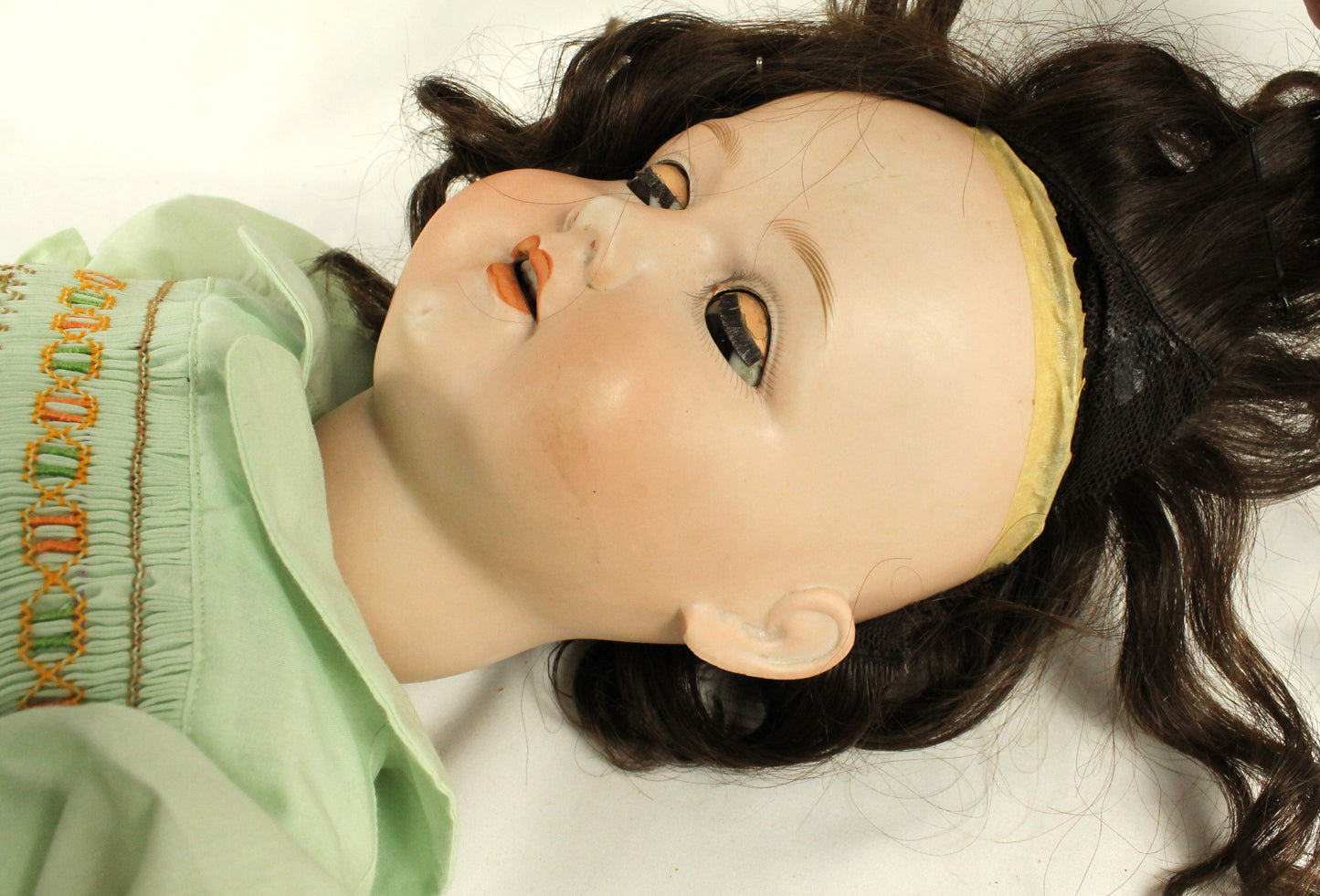 Armand Marseille Large Antique 390 Doll with Hair