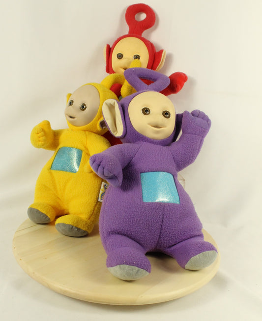 Set of Three 1998 Teletubbie Dolls