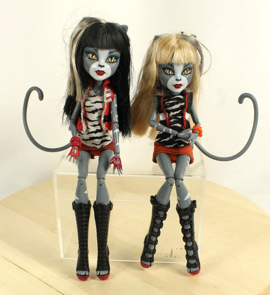 Monster High Werecat Twins Meowlody & Purrsephone Dolls – Mattel 2011