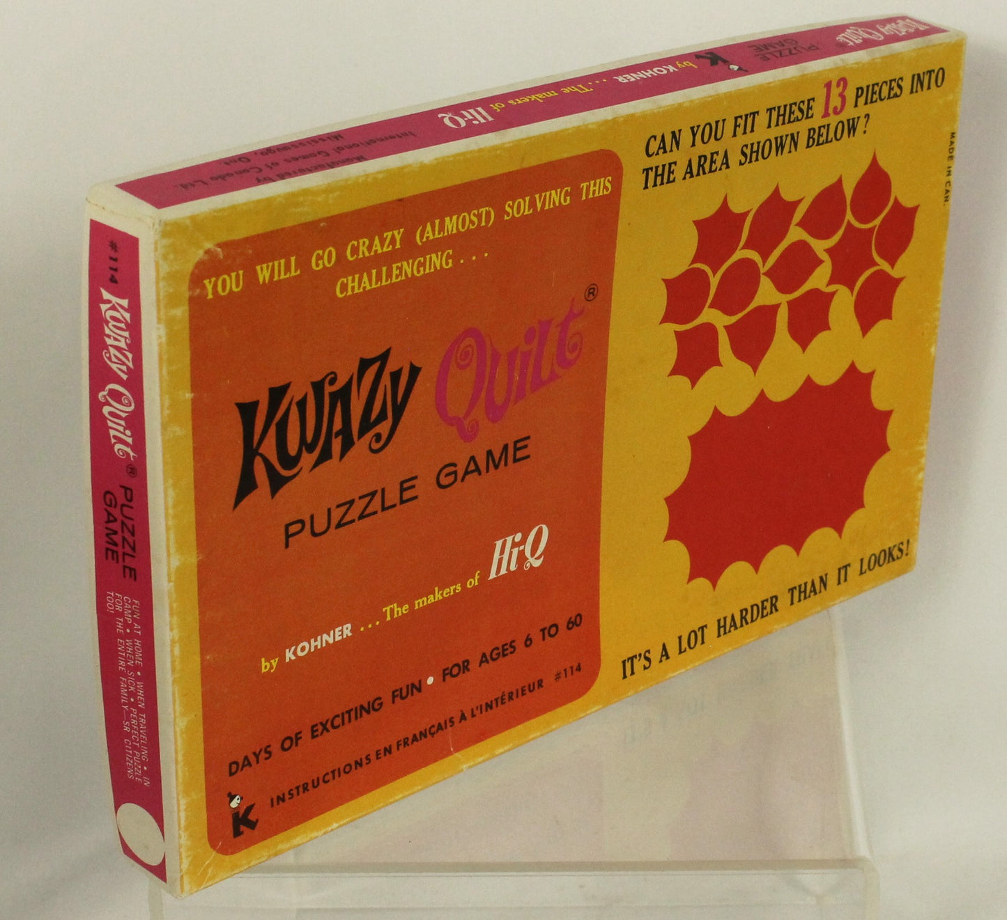 Vintage Kohner Puzzle Game Lot – Hexed, Hi-Jinx, Kwazy Quilt – 1970s Brain Teasers