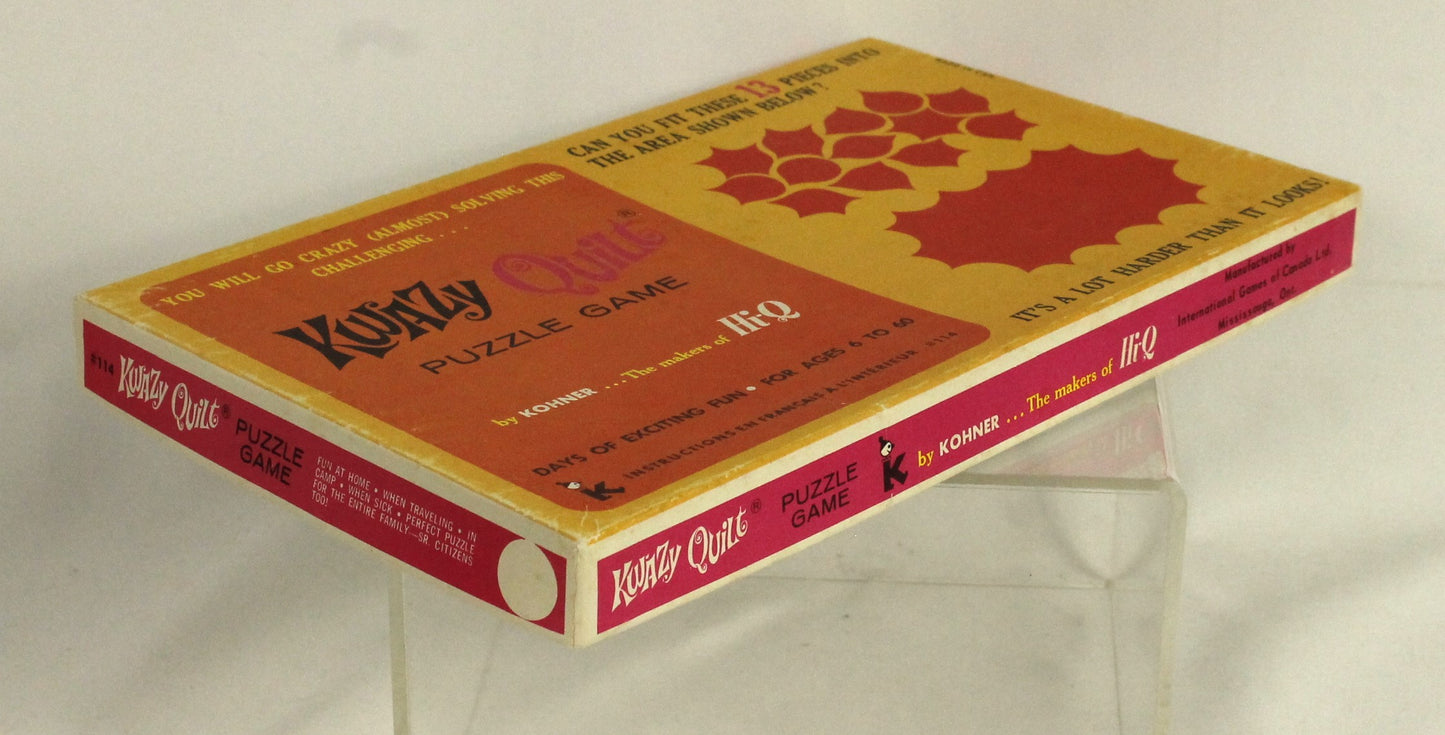 Vintage Kohner Puzzle Game Lot – Hexed, Hi-Jinx, Kwazy Quilt – 1970s Brain Teasers