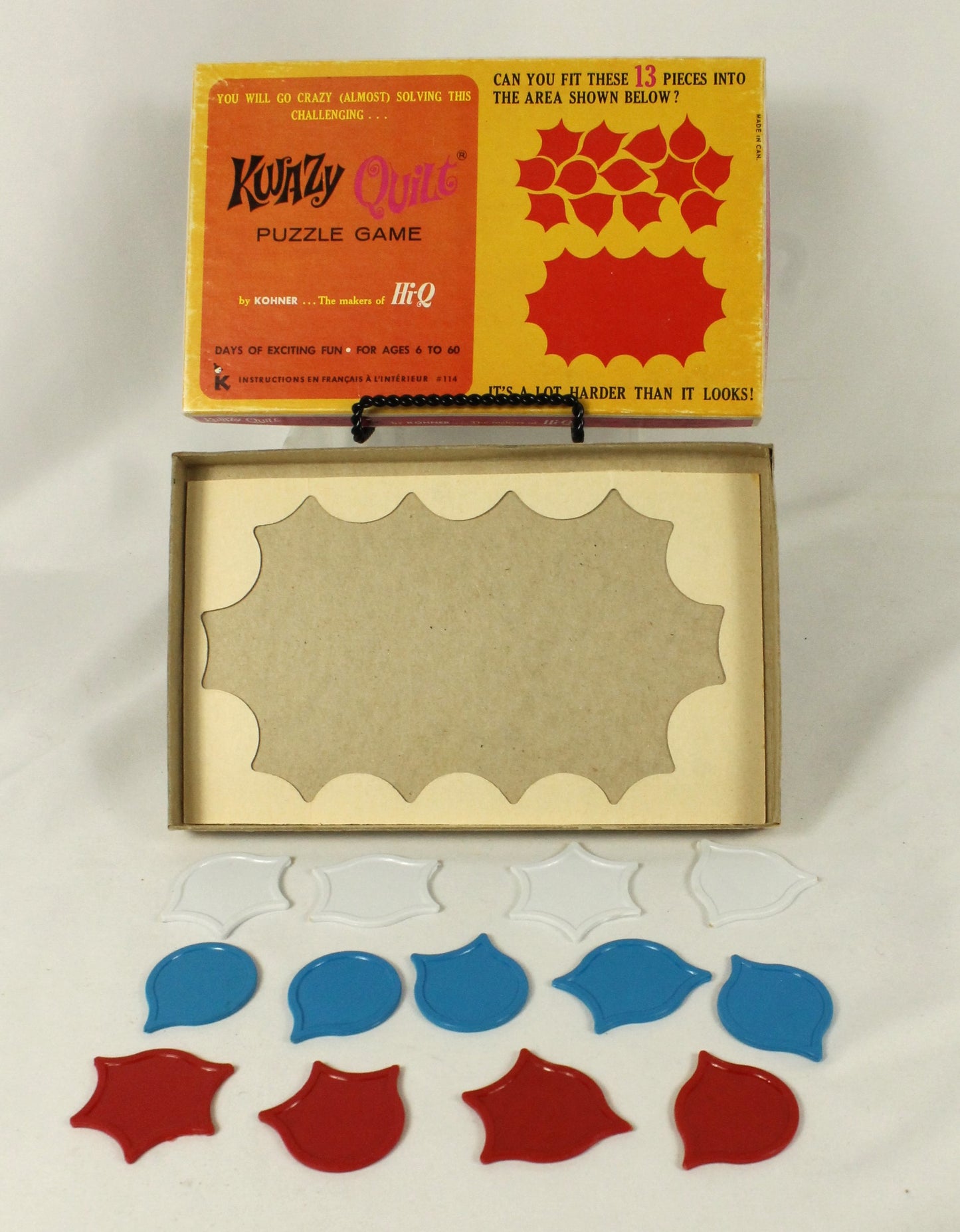 Vintage Kohner Puzzle Game Lot – Hexed, Hi-Jinx, Kwazy Quilt – 1970s Brain Teasers