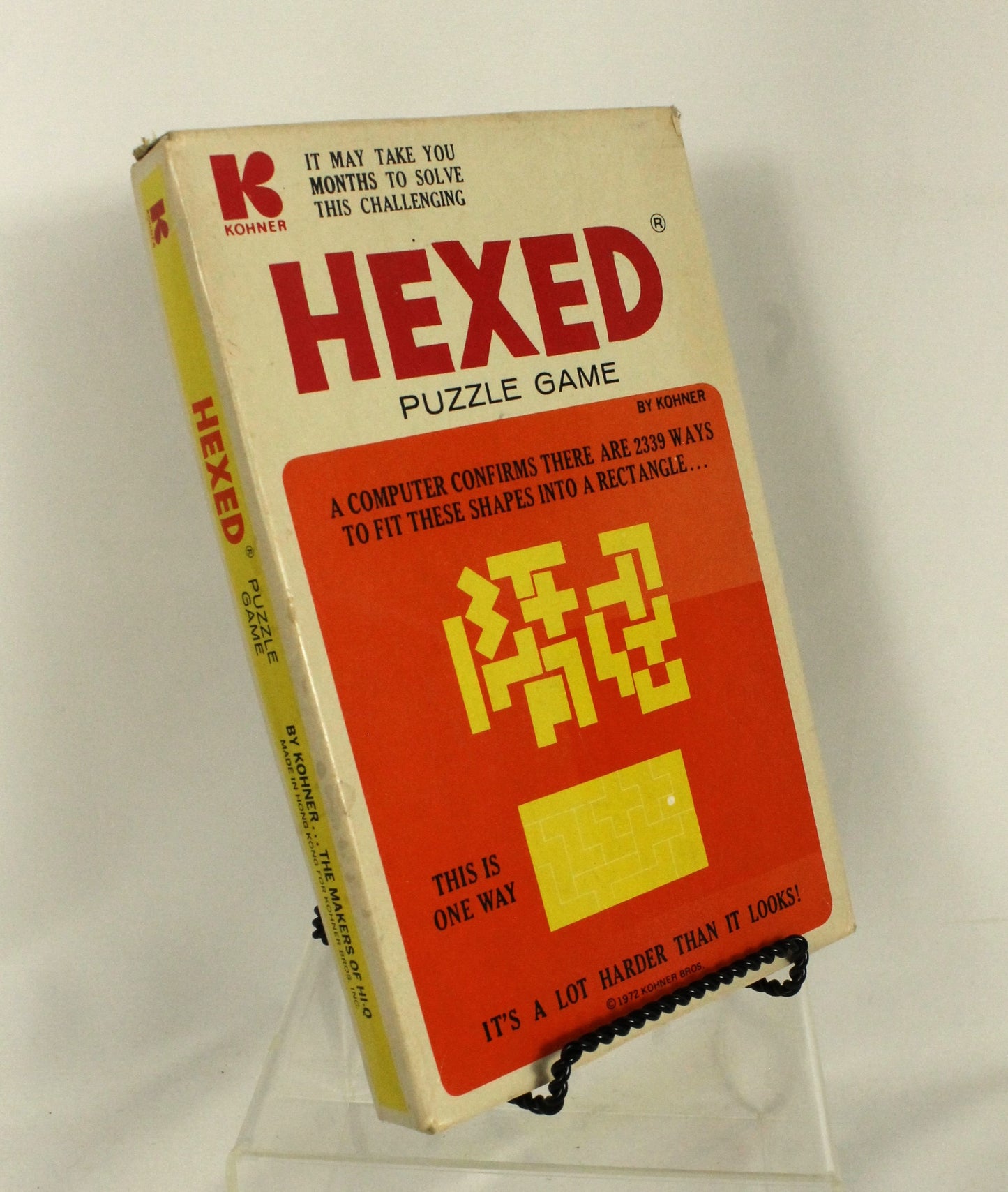 Vintage Kohner Puzzle Game Lot – Hexed, Hi-Jinx, Kwazy Quilt – 1970s Brain Teasers