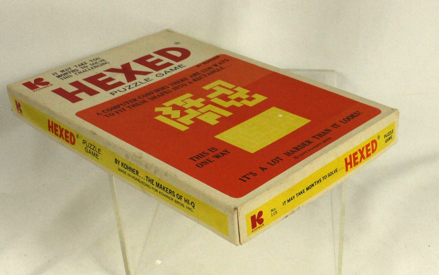 Vintage Kohner Puzzle Game Lot – Hexed, Hi-Jinx, Kwazy Quilt – 1970s Brain Teasers