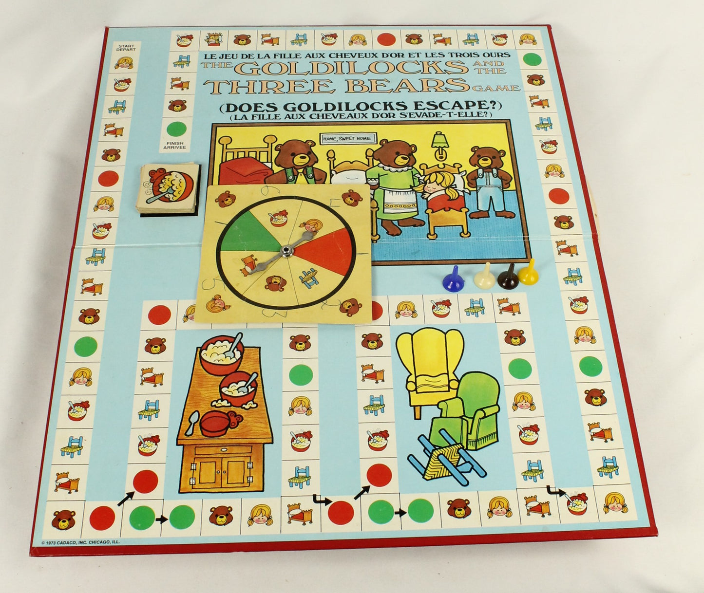 Vintage Goldilocks and 3 Bears Board Game