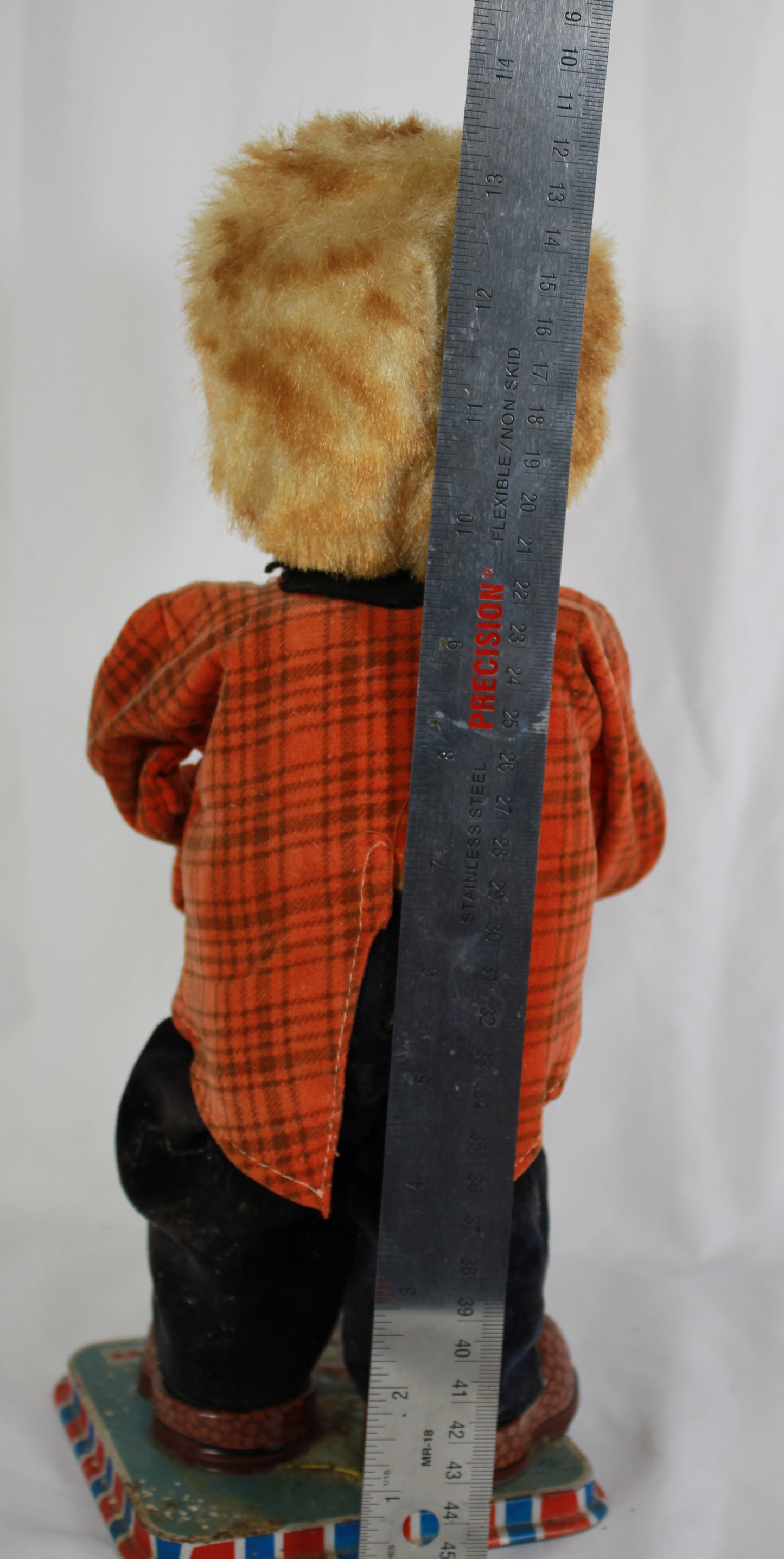 Vintage Japanese Nomura Rosko Battery Operated Sweeping Clown Toy