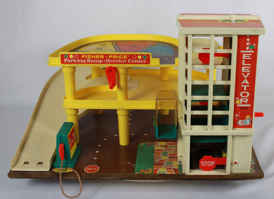 Vintage Fisher-Price Parking Ramp and Service Center Garage Set 930